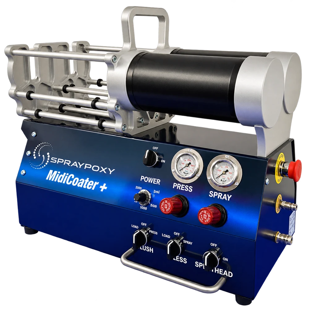מכשיר SPRAYPOXY MidiCoater לשיקום ואיטום פנימי באפוקסי